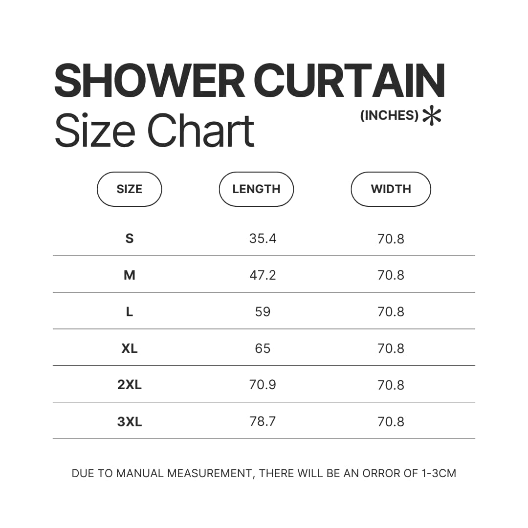 Shower Curtain Size Chart - Melanie Martinez Music Shop