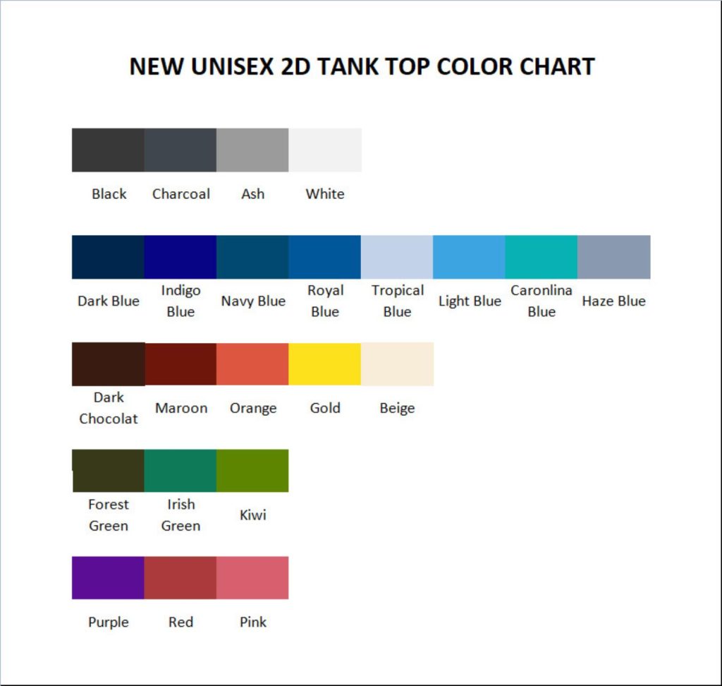 tank top color chart - Melanie Martinez Music Shop