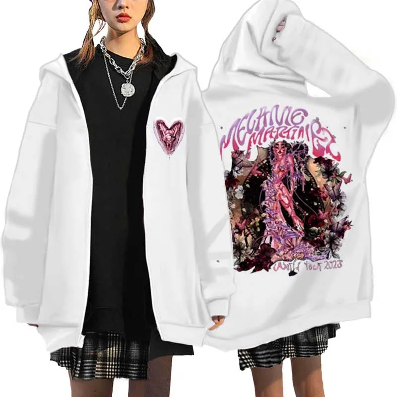 Melanie Martinez Zipper Hoodie Harajuku Cool Portals Womb Print Hooded Long Sleeve Pullover Sweatshirt Coat - Melanie Martinez Music Shop